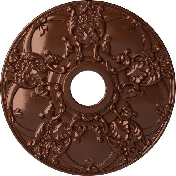 Ekena Millwork Norwich Ceiling Medallion (Fits Canopies up to 4 1/2"), 18"OD x 3 1/2"ID x 1 3/8"P, Copper Penny CM18NOCPS - main